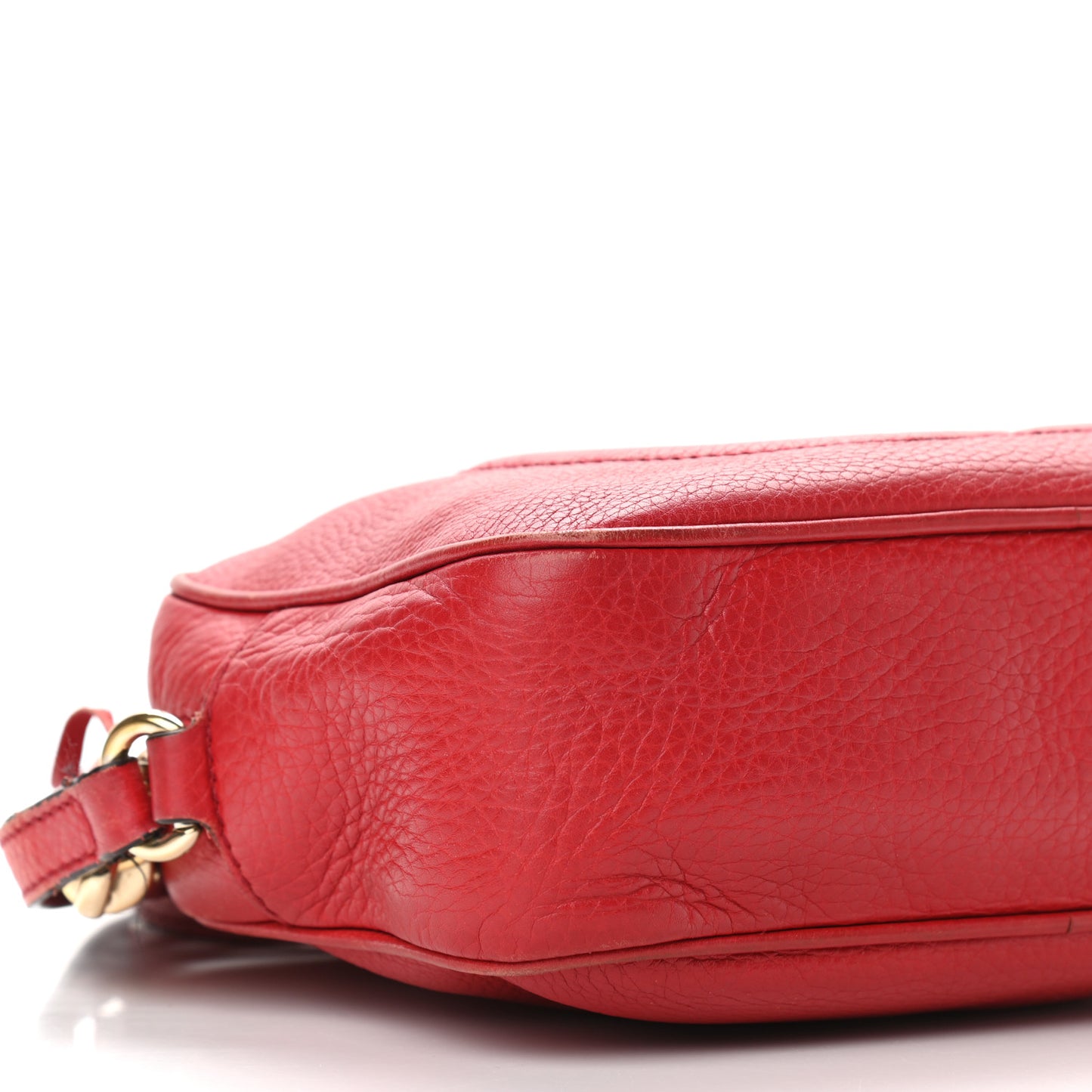 Pebbled Calfskin Small Soho Disco Bag Tabasco Red