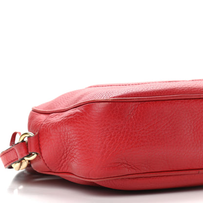 Gucci Pebbled Calfskin Small Soho Disco Bag Tabasco Red 9 of 15