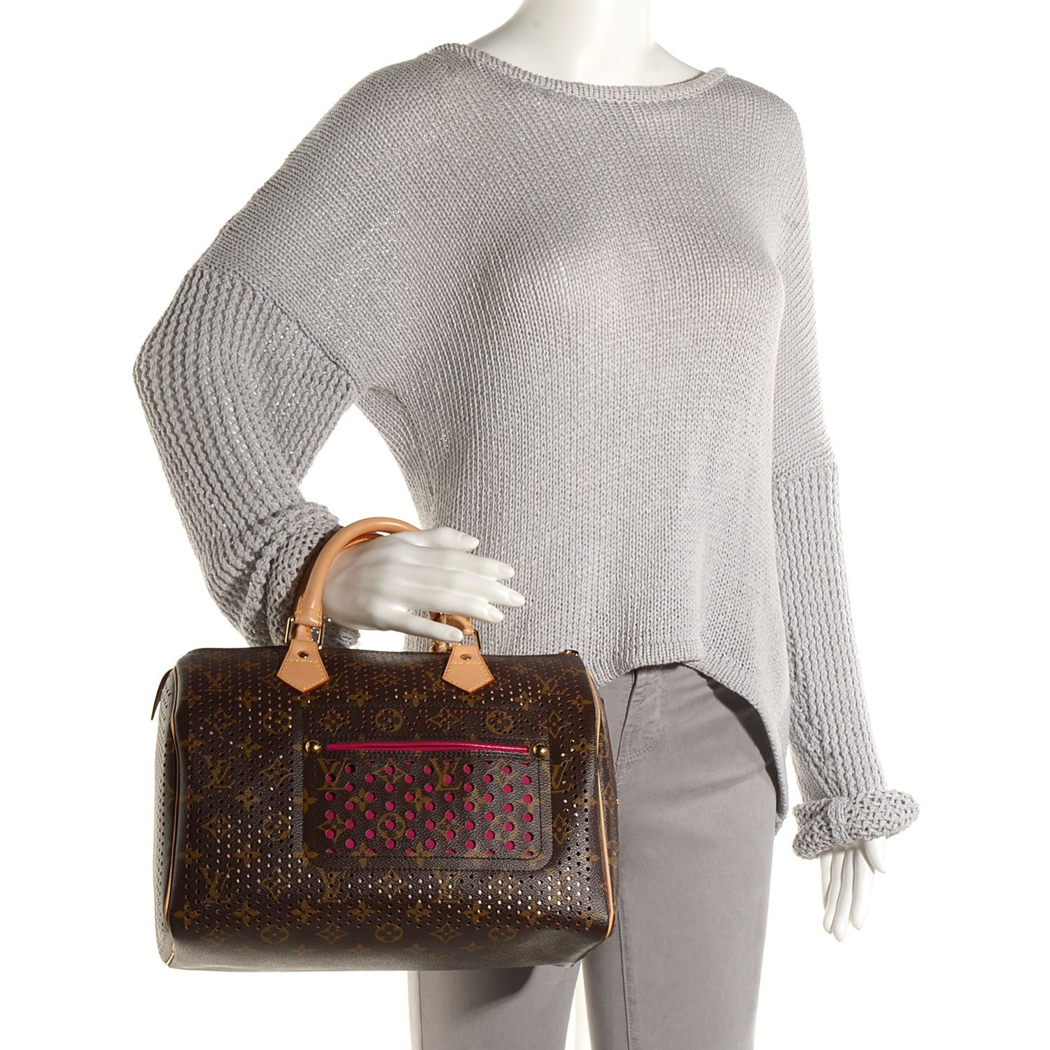 Louis Vuitton Monogram Perforated Speedy 30 Fuchsia 2 of 7