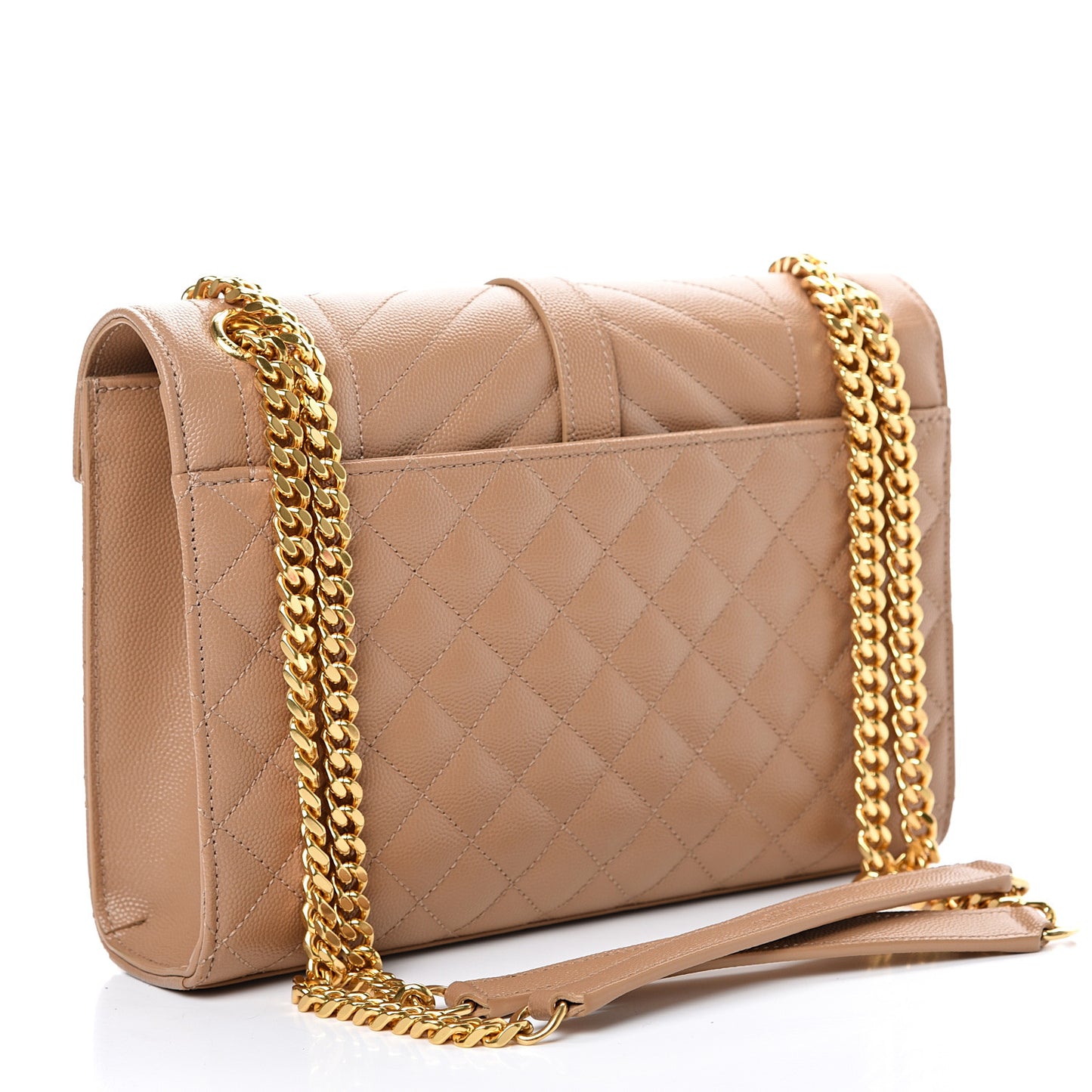 Grain De Poudre Textured Mixed Matelasse Medium Triquilt Monogram Satchel Cork
