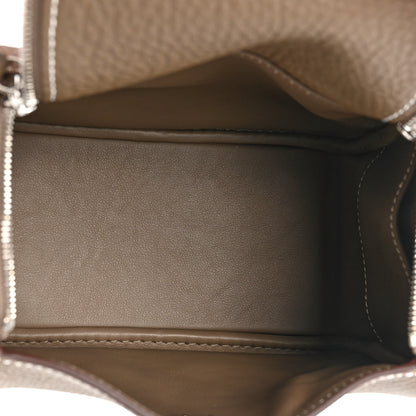 Hermes Taurillon Clemence Mini Lindy 20 Etoupe 5 of 8