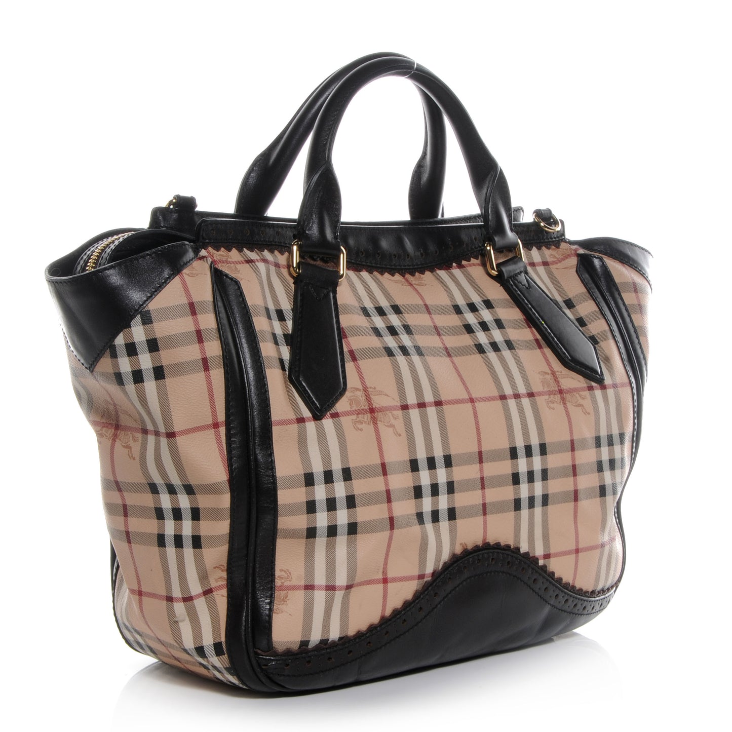 Haymarket Check Medium Brogue Tassel Tote