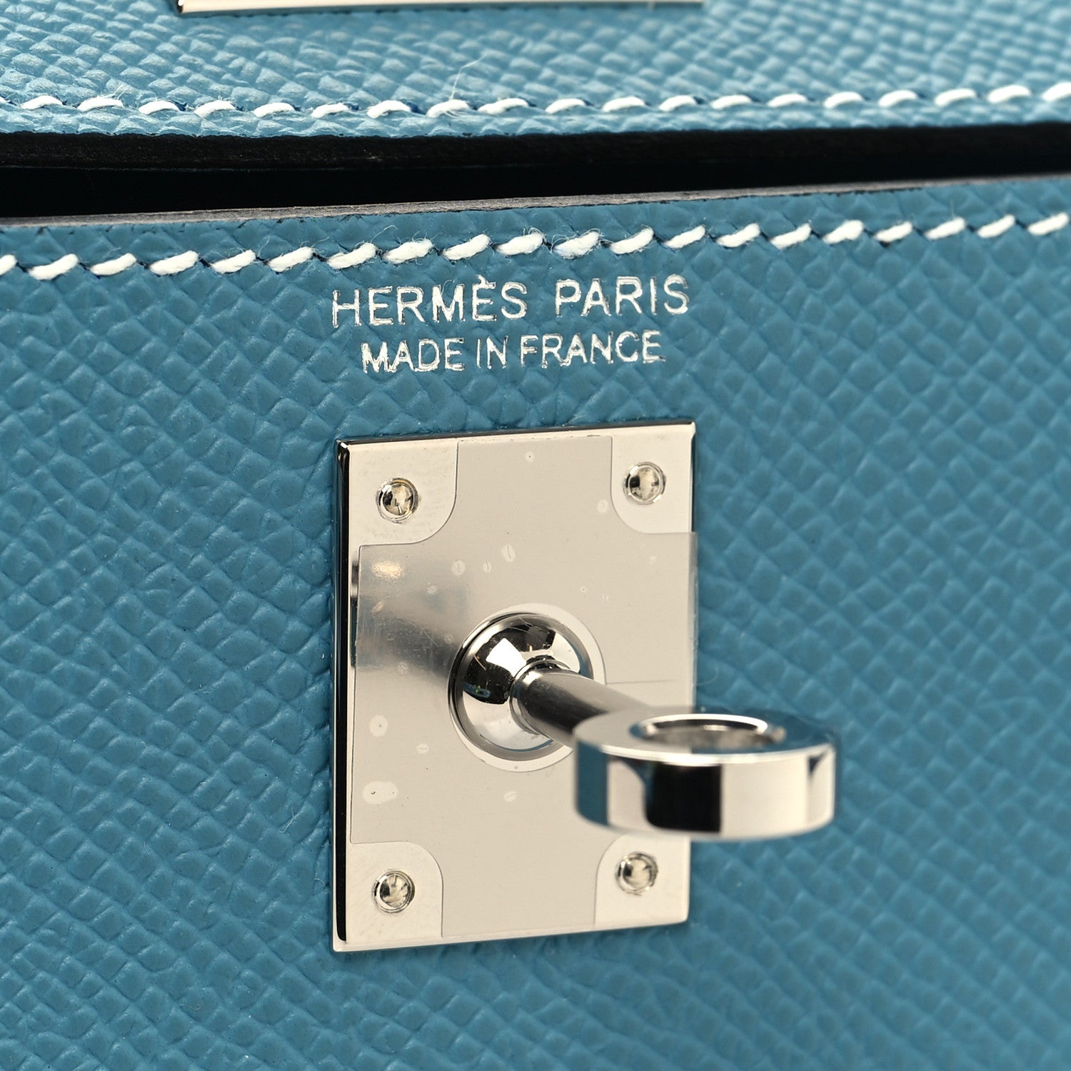 Hermes Epsom Mini Kelly Sellier 20 New Blue Jean 6 of 10