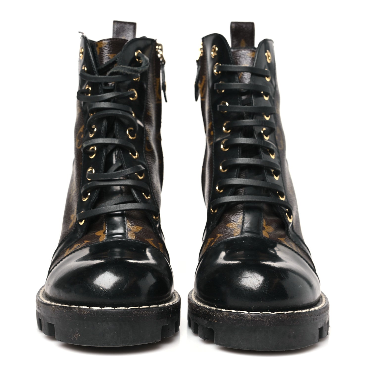 ま*ー様 Louis Vuitton スタートレイル 38 Louis Vuitton Patent Calfskin Monogram Star Trail Ankle Boots 38.5
