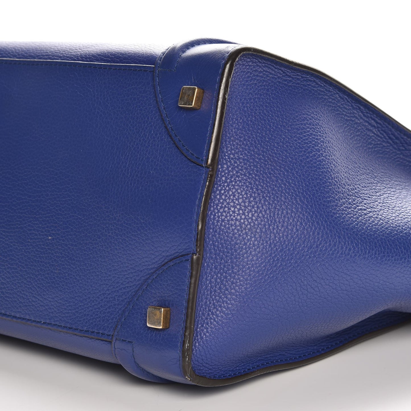 Drummed Calfskin Mini Luggage Indigo
