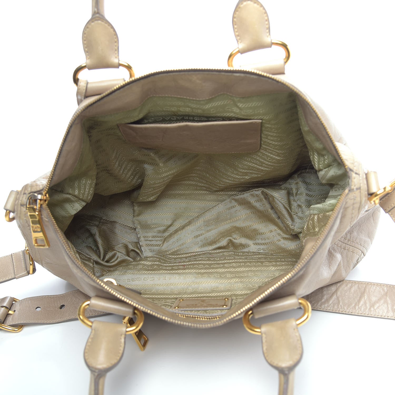 Prada Vitello Shine Antik Satchel Cammeo 5 of 13