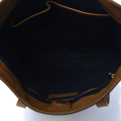 Burberry Vintage Leather House Check Webbing Medium Marlow Tote Camel 5 of 12