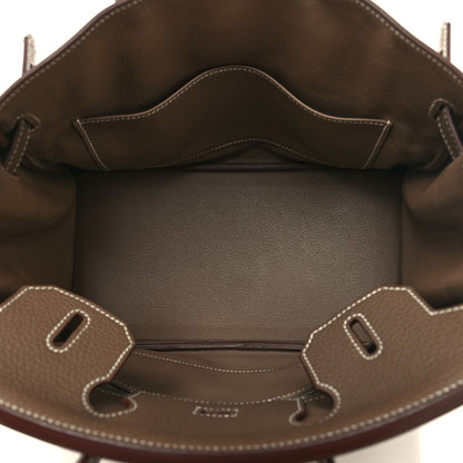 Hermes Taurillon Clemence Birkin 30 Etoupe 5 of 13