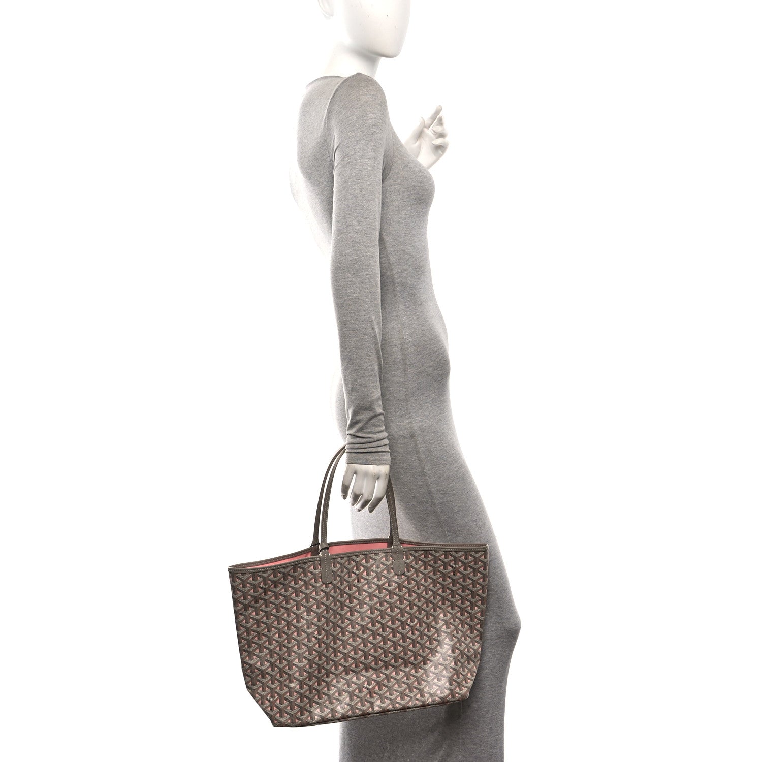 Goyard Goyardine Saint Louis Claire Voie PM Grege Powder Pink