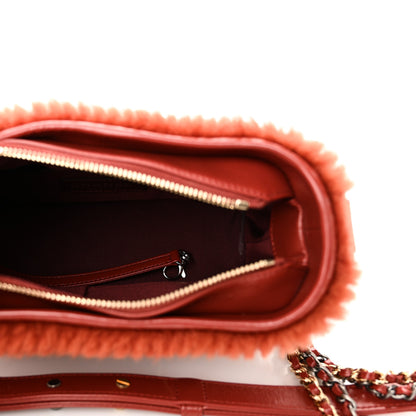 Chanel Shearling Small Gabrielle Hobo Red 5 of 11