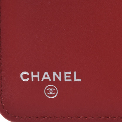 Chanel Caviar Quilted Zipped Pocket Wallet Red 6 of 9