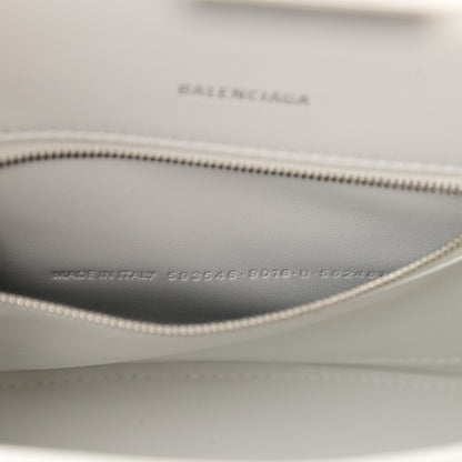 Balenciaga Calfskin Crocodile Embossed Small Hourglass Top Handle Bag White 7 of 13