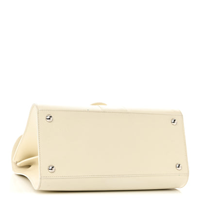 Delvaux Box Calfskin Studded MM Brillant Satchel Ivory 4 of 10