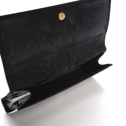 Saint Laurent Patent Classic Monogram Kate Clutch Black 5 of 7