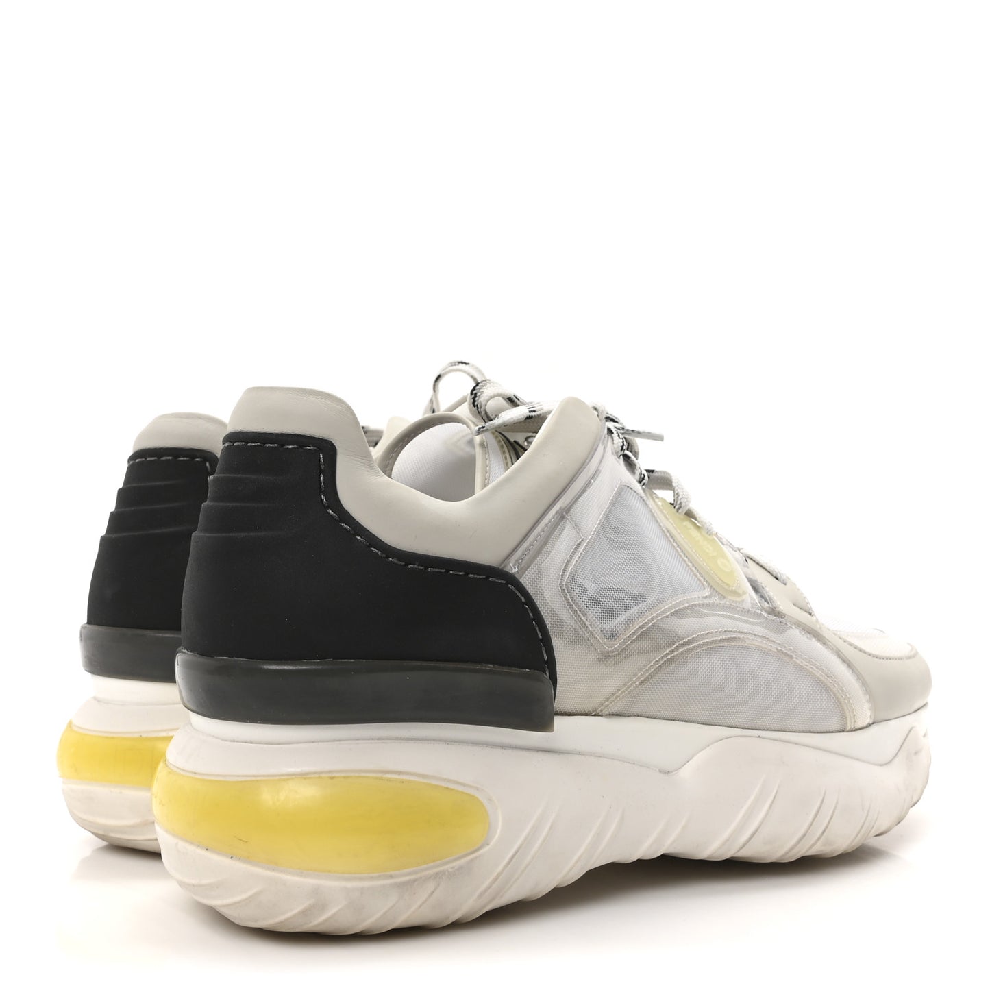 PVC Vitello Nappato Rete Womens Fancy Sneakers 39 Vetro Ghianda White