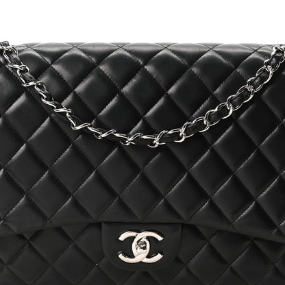 Chanel Lambskin Quilted Maxi Double Flap Black 8 of 10