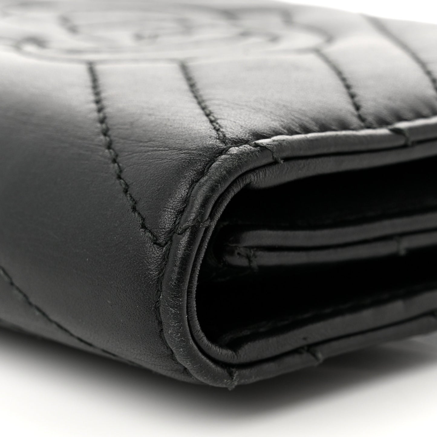 Calfskin Matelasse GG Marmont Wallet Black
