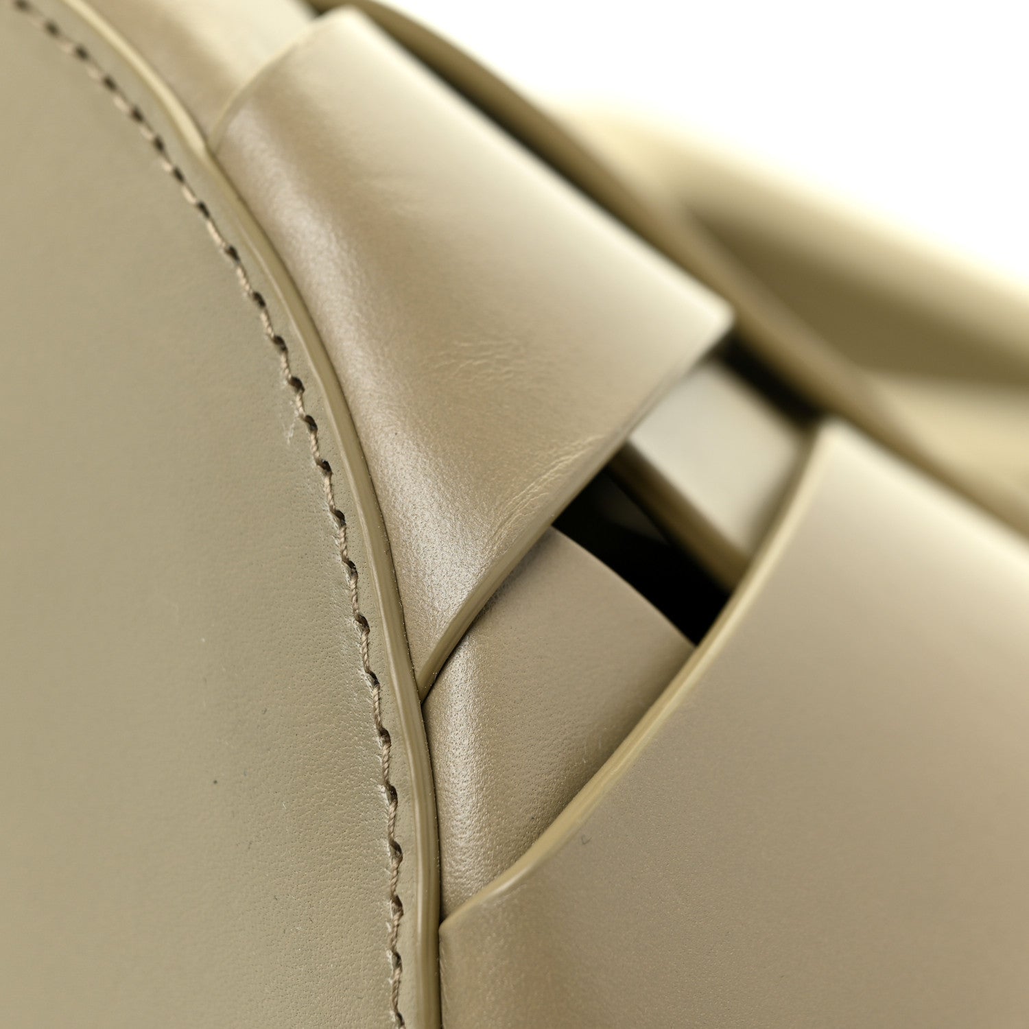 Bottega Veneta Calfskin V Woven Drawstring Tote Taupe 11 of 16