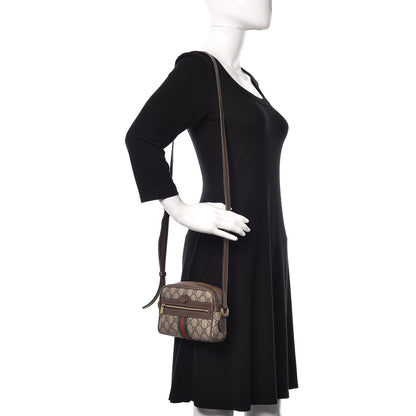 Gucci GG Supreme Monogram Web Mini Ophidia Shoulder Bag Brown 2 of 17