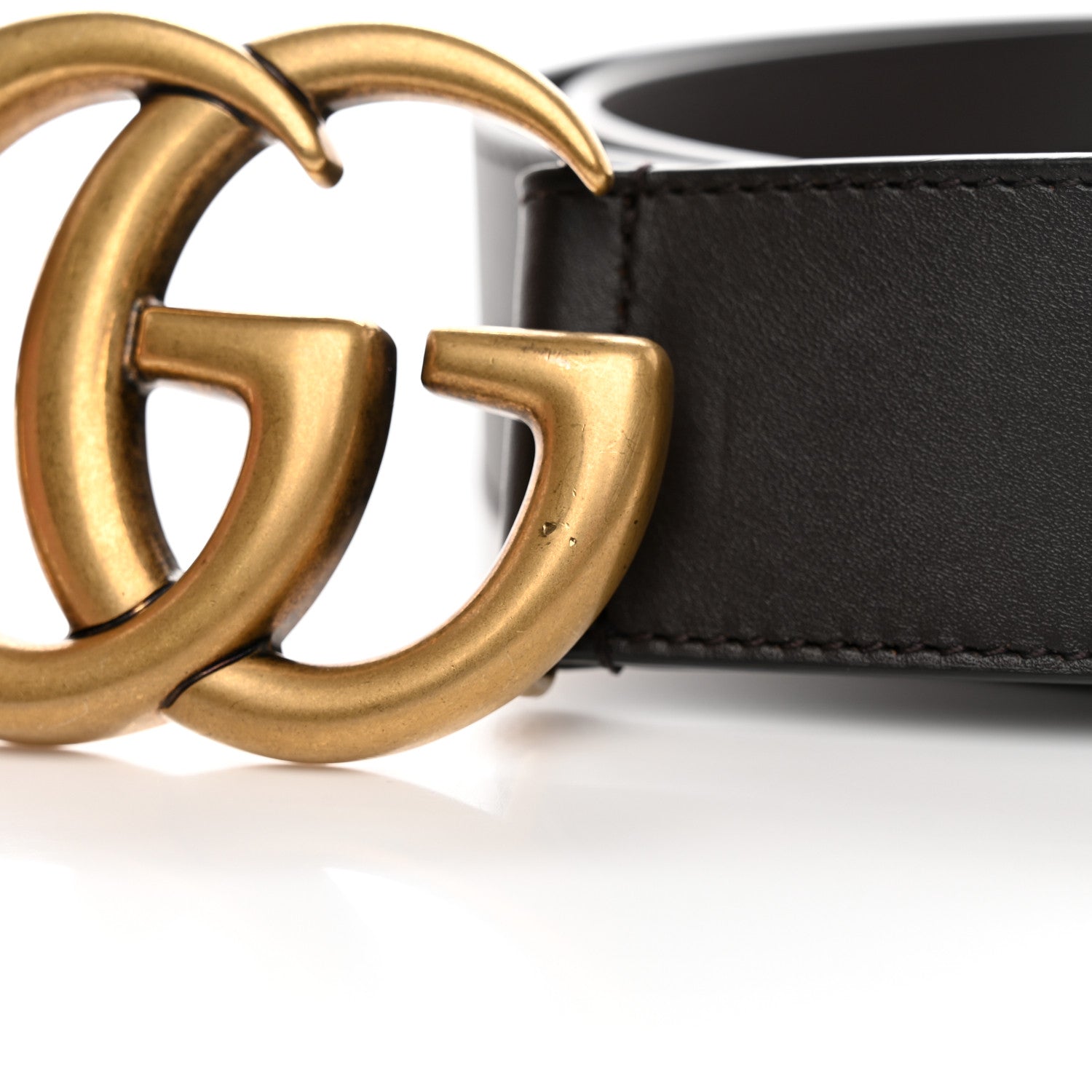 Gucci Moon Calfskin Double G 40mm Belt 95 38 Dark Cocoa 10 of 10