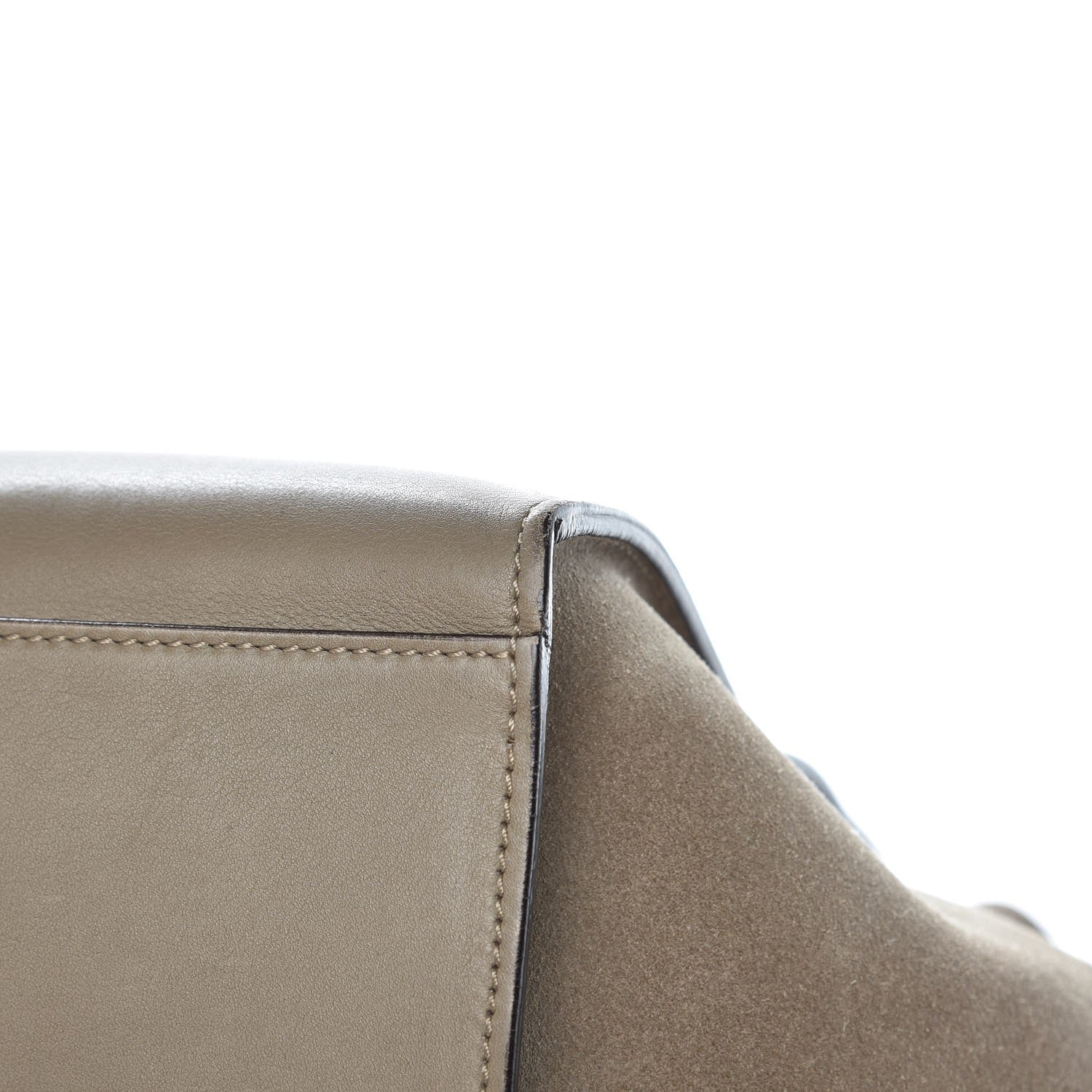 Celine Calfskin Suede Whipsnake Medium Trapeze Taupe 17 of 18