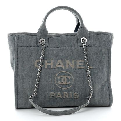 Chanel Denim Small Deauville Tote Light Blue 3 of 11