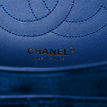 Chanel Velvet Quilted 2.55 Reissue 225 Flap Blue 6 of 10