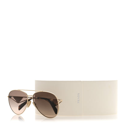 Prada Aviator Sunglasses SPR 73Z Gold Tortoise 8 of 8