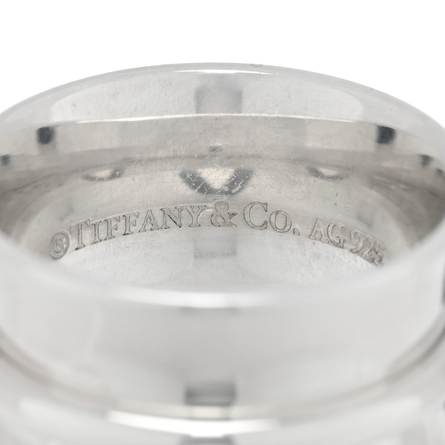 Tiffany Sterling Silver Wide 1837 Band Ring 48 4.5 4 of 5