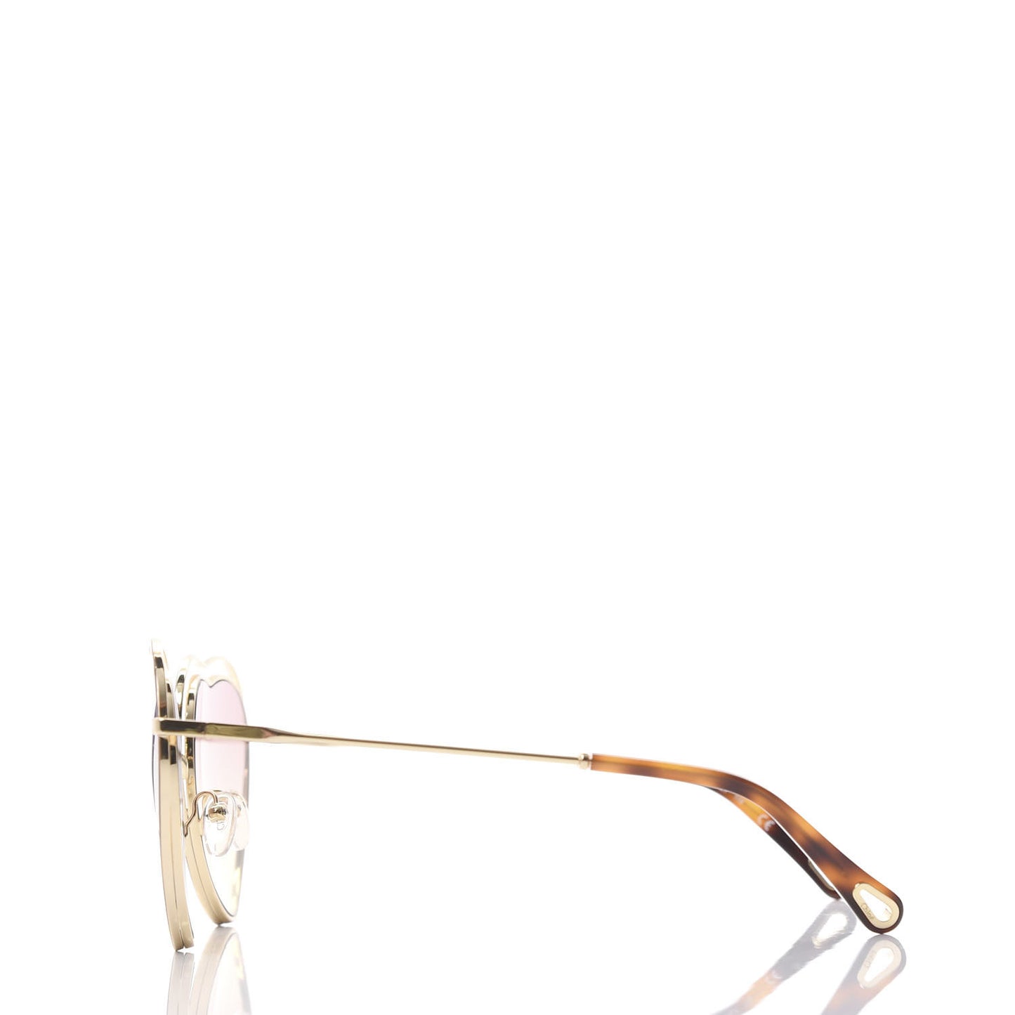 Metal Poppy Love Heart Sunglasses CE131S Havana Rose
