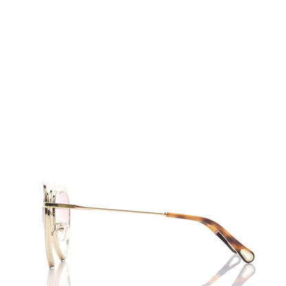 Chloe Metal Poppy Love Heart Sunglasses CE131S Havana Rose 3 of 8