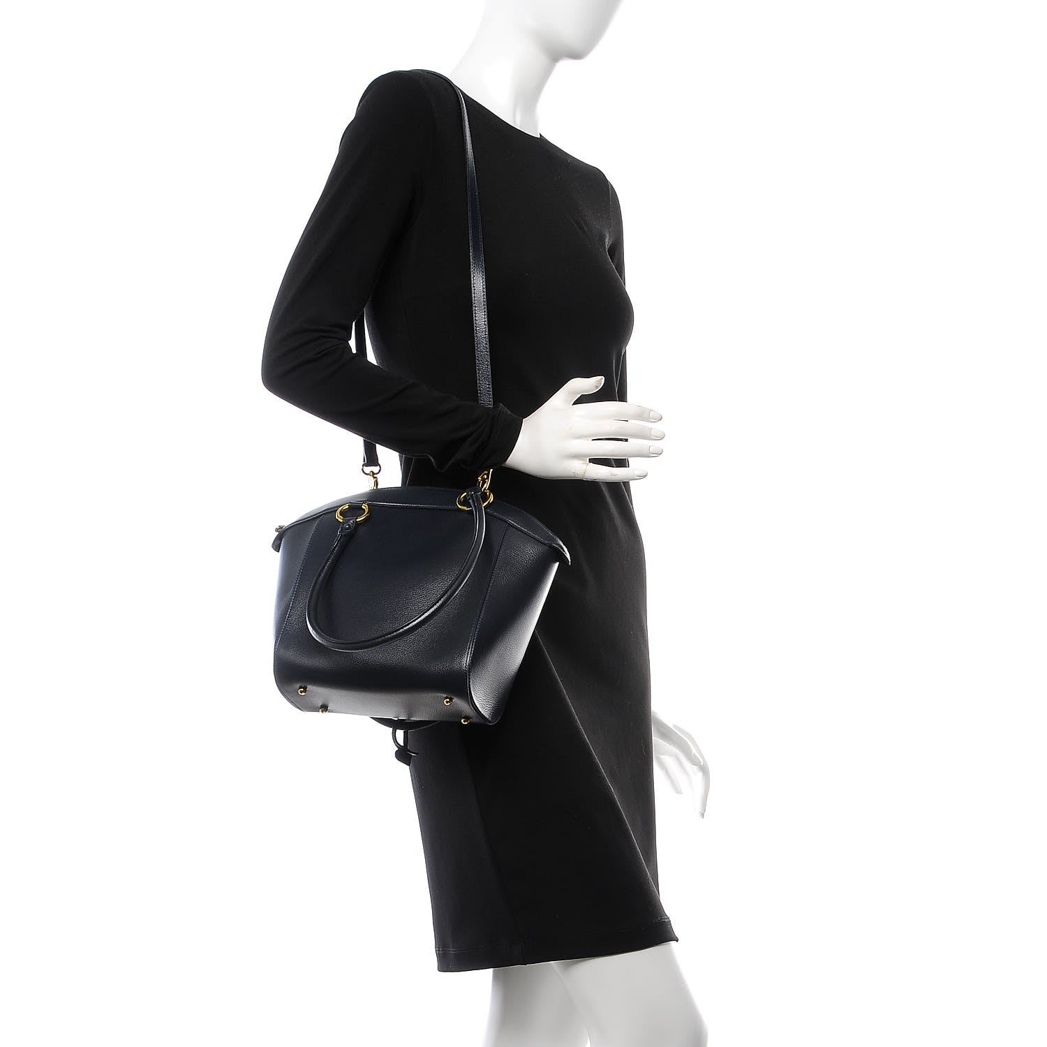 Delvaux Grained Calfskin Charme Tote Jumping Marine 2 of 10