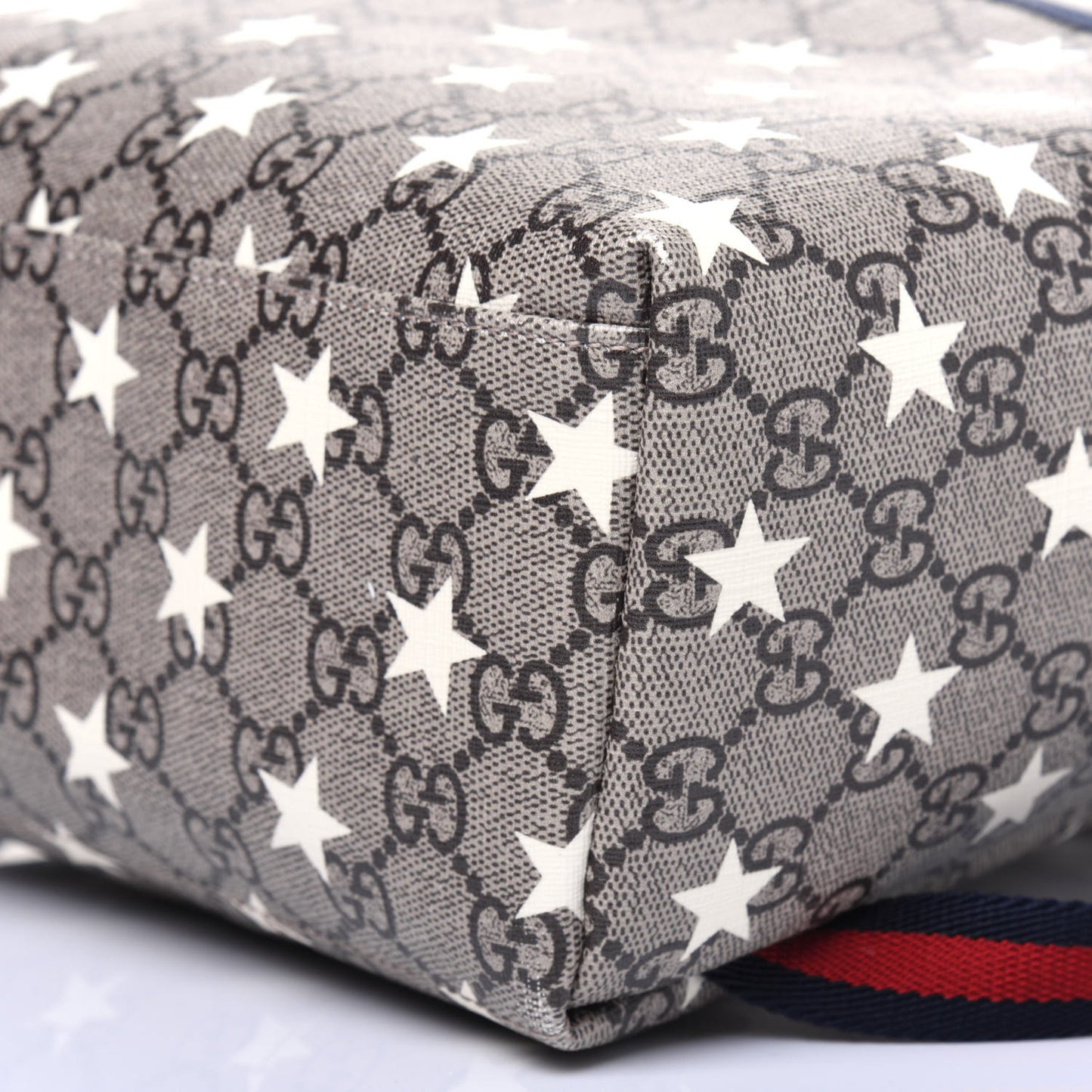 GG Supreme Monogram Stars Childrens Backpack Beige Ebony Yellow Royal