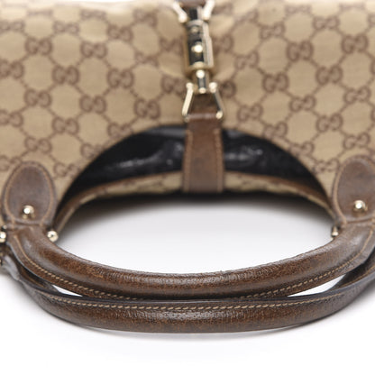 Gucci Monogram Calfskin Bardot Tote Brown 11 of 16