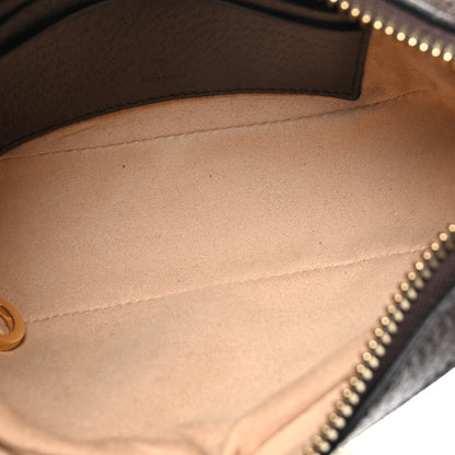 Gucci GG Supreme Monogram Textured Calfskin Web Mini Ophidia Half Moon Hobo Beige Ebony New Acero 5 of 9