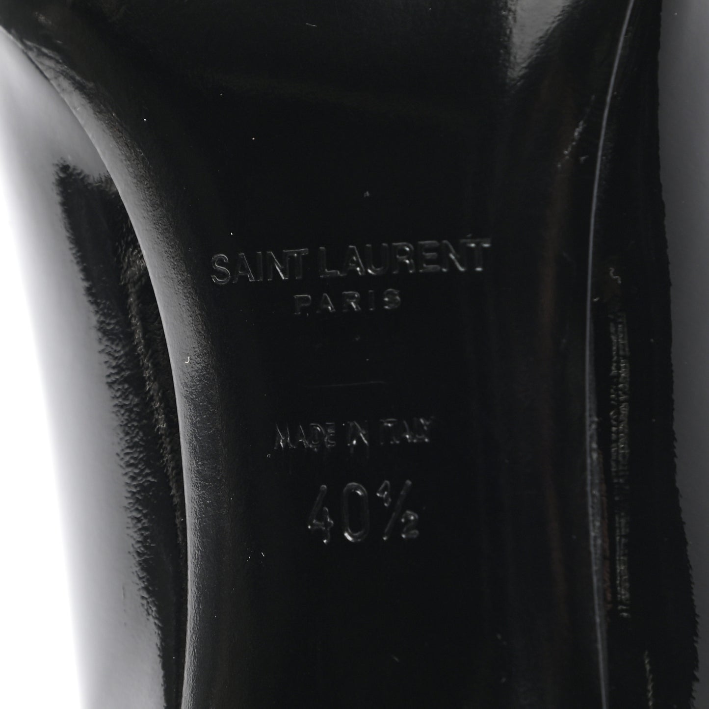 Patent Calfskin Anja 85 Pumps 40.5 Black