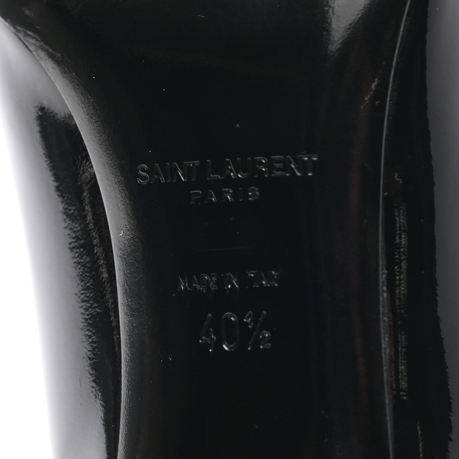 Saint Laurent Patent Calfskin Anja 85 Pumps 40.5 Black 6 of 11
