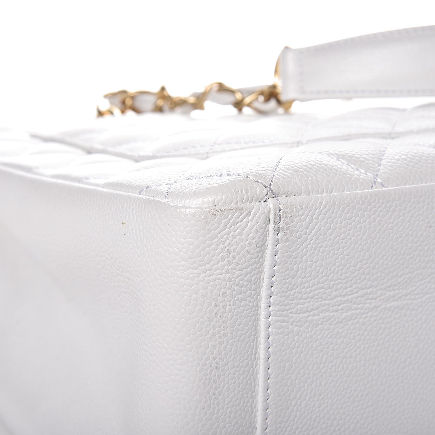 Chanel Caviar Quilted Grand Shopping Tote GST White 10 of 11