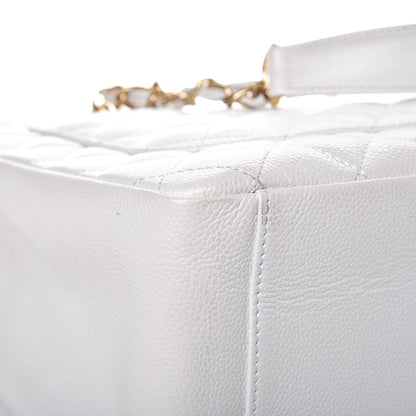 Chanel Caviar Quilted Grand Shopping Tote GST White 10 of 11