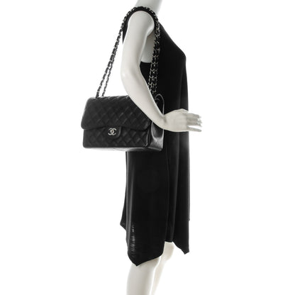 Chanel Caviar Quilted Jumbo Double Flap Black 2 of 8