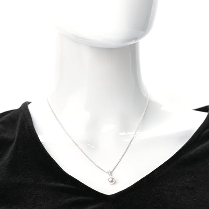 Mikimoto 18K White Gold Diamond Akoya Pearl 8mm Morning Dew Pendant Necklace 2 of 6