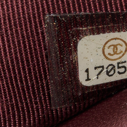 Chanel Lambskin Quilted Wallet On Chain WOC Burgundy 8 of 14