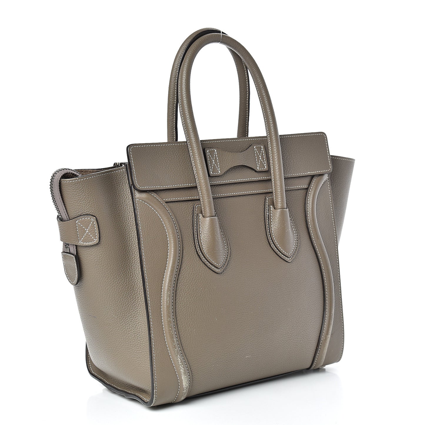 Drummed Calfskin Micro Luggage Souris
