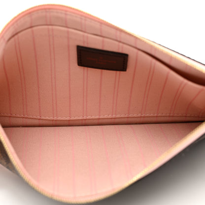Louis Vuitton Damier Ebene Neverfull MM GM Pochette Rose Ballerine 5 of 7