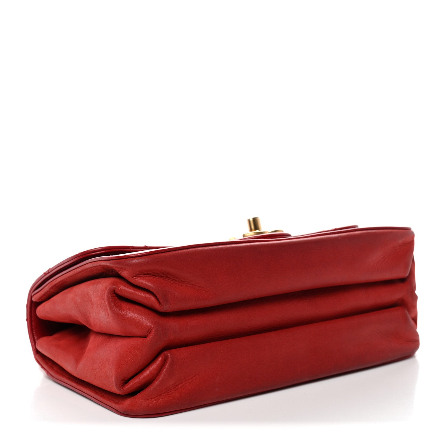 Chanel Iridescent Calfskin Quilted Small Straight Lined Flap Red 4 of 12
