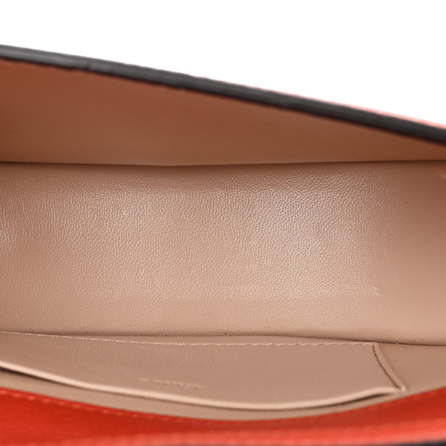 Calfskin Small Nile Bracelet Minaudiere Bag Earthy Red
