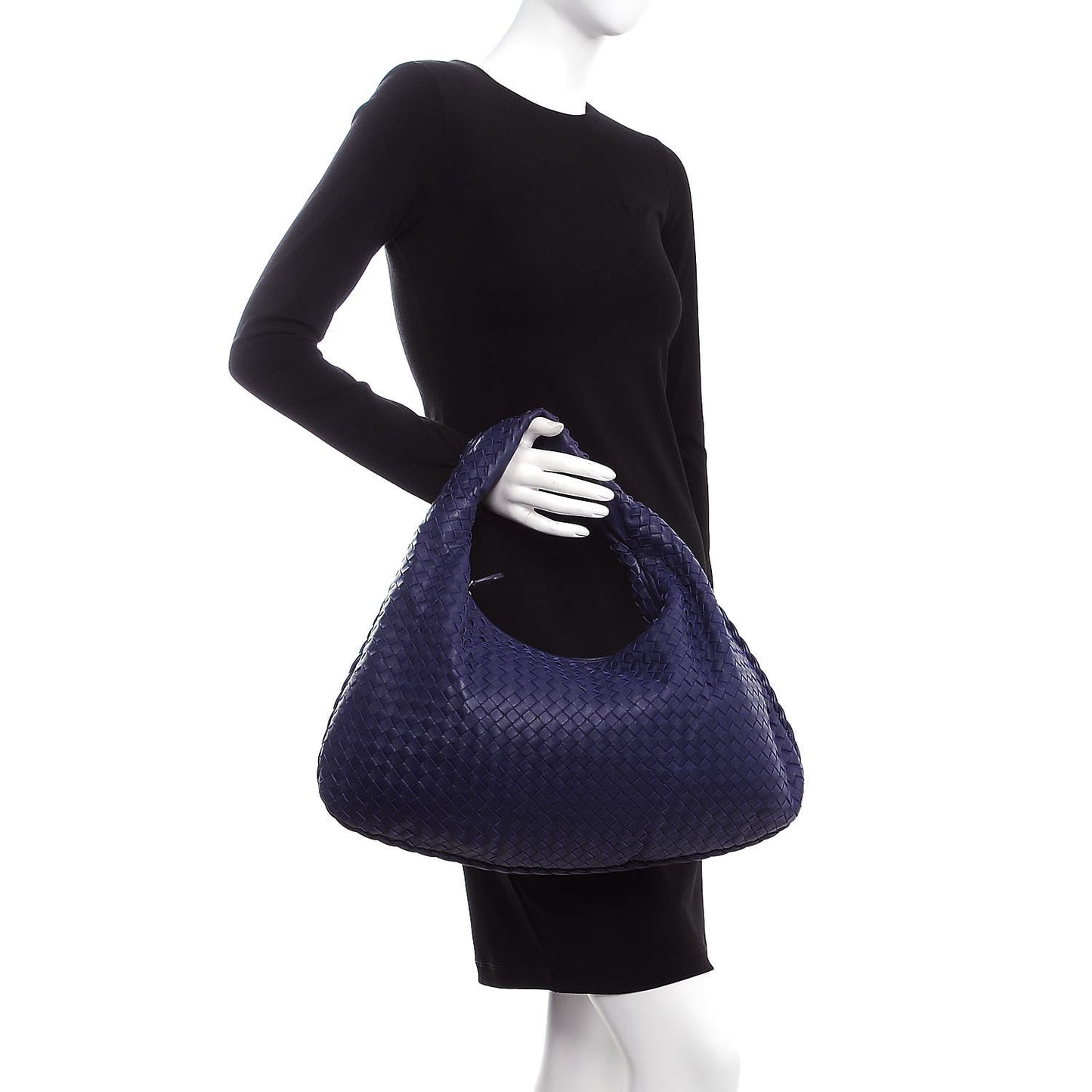 Nappa Intrecciato Large Veneta Hobo Atlantic