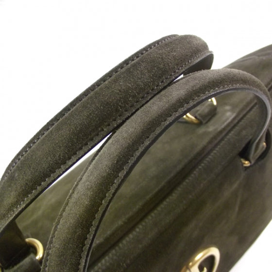Suede Medium 1973 Top Handle Satchel Olive