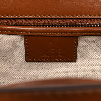 Gucci Boarded Dyana Lux Calfskin Web Medium Bamboo 1947 Top Handle Bag Brown 6 of 11