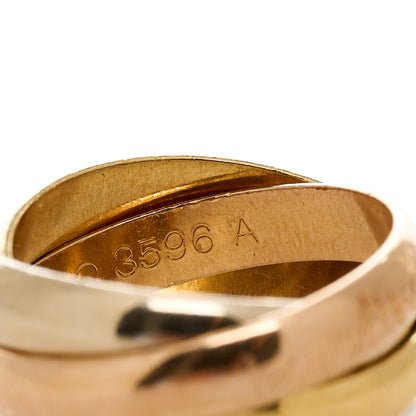 Cartier 18K Pink Yellow White Gold Classic Les Must De Cartier Trinity Ring 50 5.25 7 of 7